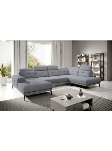 MF Design Brita Recamiere Rechts in Grau -  (L) 205 x (B) 350 x (H) 107 cm