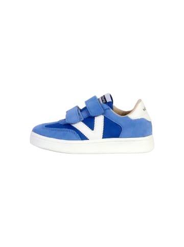 Victoria Niedrige Ledersneaker für Kinder Blau