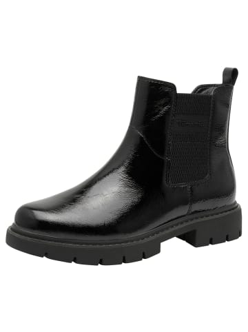 Tamaris WIDE FIT Chelsea Boot in BLACK PAT.