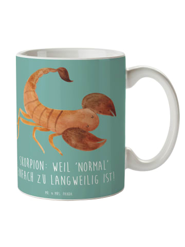 Mr. & Mrs. Panda Becher Skorpion Unikat mit Spruch in Meeresbrise