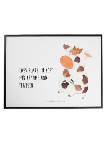 Mr. & Mrs. Panda Schreibtisch Matte Kuh mit Spruch in Weiß