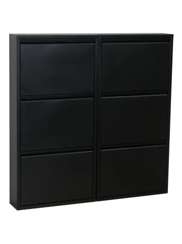 ebuy24 Schuhschrank Pisa Schwarz 101 x 16 cm