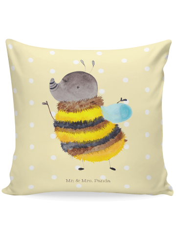 Mr. & Mrs. Panda mikrofaser kopfkissen Hummel flauschig ohne Spruch in Gelb Pastell