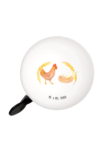 Mr. & Mrs. Panda Fahrrad-Klingel Huhn Stolz ohne Spruch in Weiß