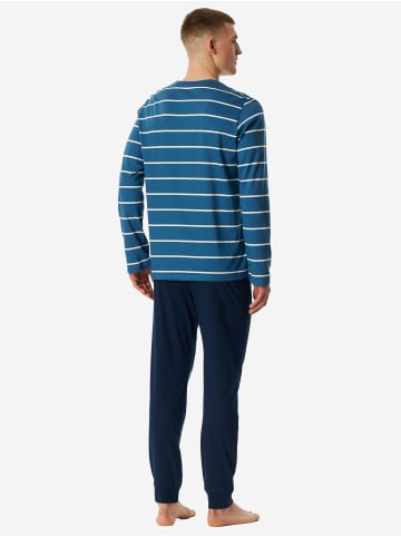 Schiesser Pyjama Casual Nightwear in Dunkelblau