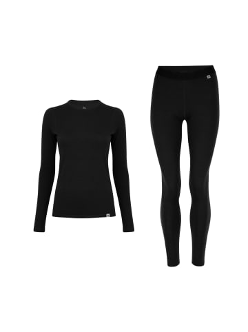 DANISH ENDURANCE Thermounterwäsche Merino Thermo-Unterwäsche Set für Damen in schwarz