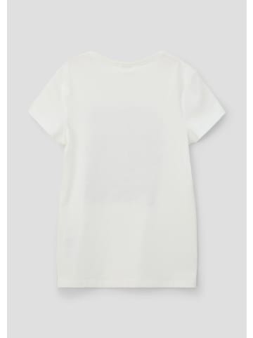 s.Oliver T-Shirt kurzarm in Creme-weiß