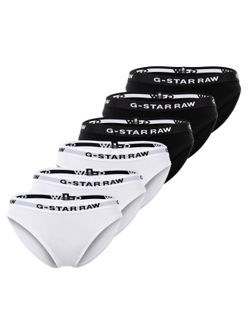 G-Star Slip 6er Pack in Schwarz/Weiß