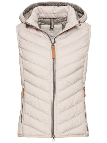 Camel Active Steppweste aus recyceltem Polyester in Beige-Grau