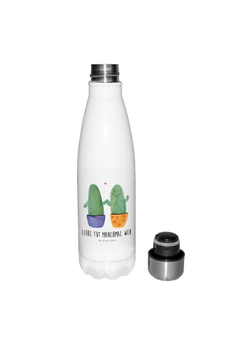 Mr. & Mrs. Panda Thermosflasche Kaktus Liebe mit Spruch in Weiß
