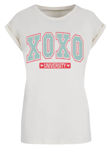 F4NT4STIC Extended Shoulder T-Shirt XOXO University Valentinstag in Whitesand