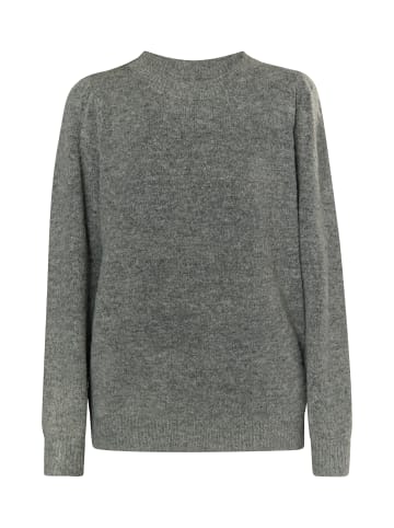 DreiMaster Vintage Strickpullover in Dunkelgrau Melange