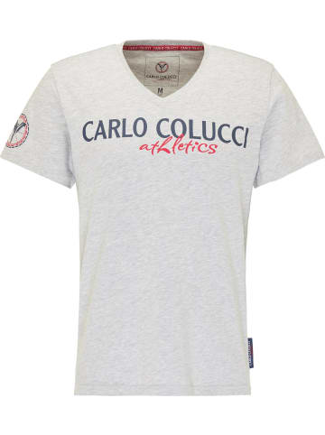 Carlo Colucci T-Shirt Conte in Grau Meliert