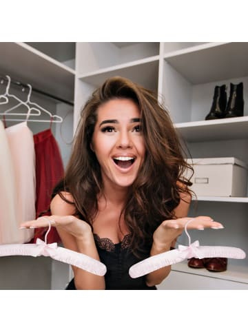 relaxdays 20x Kleiderbügel in Rosa