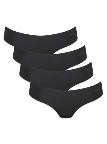 Sloggi String 4er Pack in Schwarz