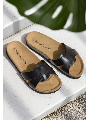 babunkers Pantoletten  in schwarz