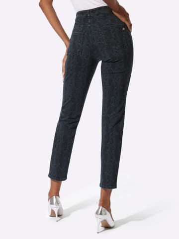 creation L Jeans in dark blue-bedruckt
