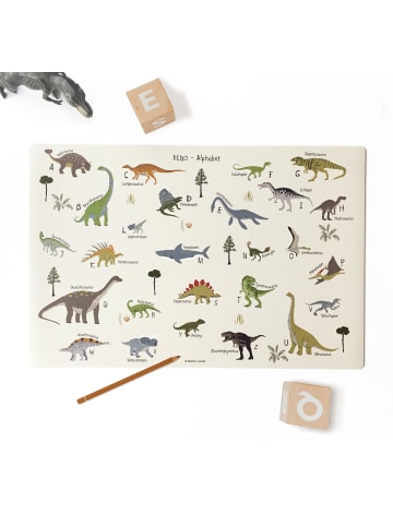 Cover-your-desk.de  Schreibtischunterlage – “Dino ABC“ – aus Premium Vinyl – 60 x 40 cm