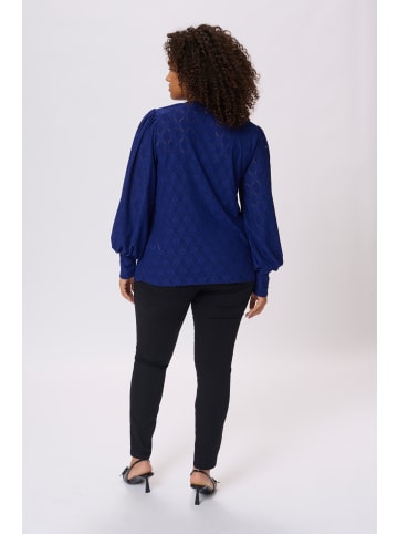 KAFFE curve Langarm-Bluse KCtina in Beacon Blue