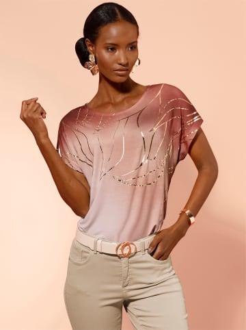 creation L Shirt in ecru-papaya-bedruckt