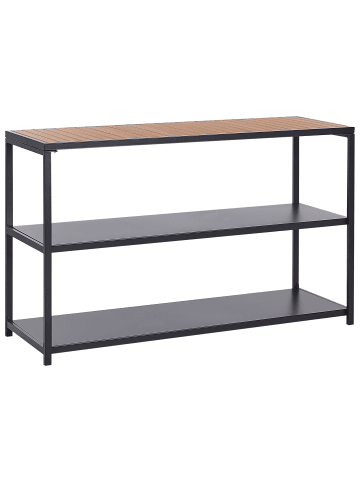 Beliani Gartenküche AVETRANA in Schwarz/Braun - (W) 150 x (H) 90 x (L) 50 cm