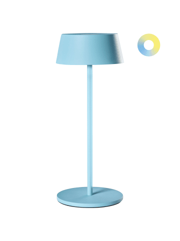 Beliani Tischlampe für den Außenbereich GUDER in Blau - (W) 15 x (H) 36 x (L) 15 cm