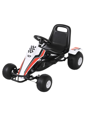 HOMCOM Gokart Tretauto Weiß