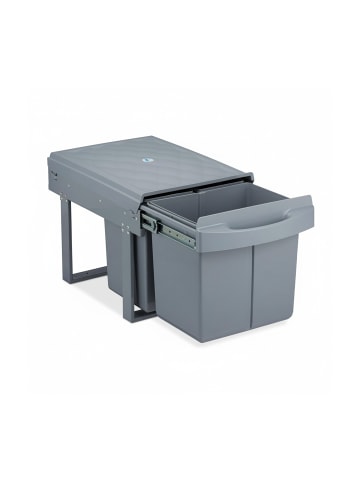 relaxdays Mülltrennsystem Grau Deluxe 1x15L + 2x8L
