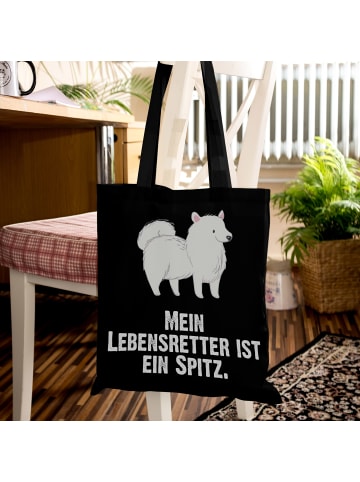 Mr. & Mrs. Panda Tasche Spitz Lebensretter mit Spruch in Schwarz