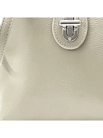 Florence Florence Umhängetasche Leder beige ca. 22cm