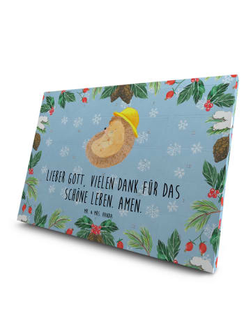 Mr. & Mrs. Panda Tee Adventskalender Igel Beten mit Spruch in Eisblau