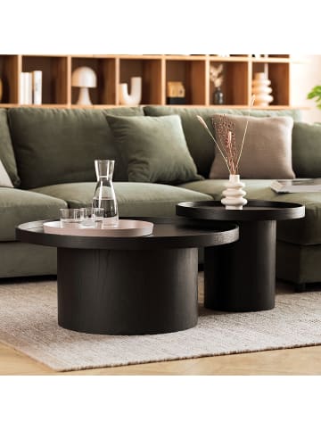 home24 Couchtisch BOURAPIL in Eiche Schwarz