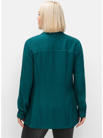 sheego Klassische Bluse in petrol