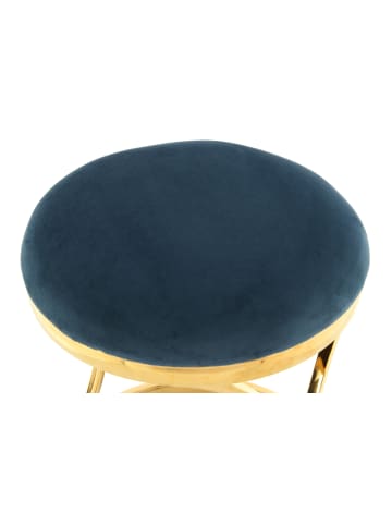 Kayoom Hocker Tessy in Blau / Gold