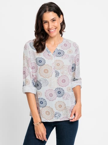 WITT WEIDEN Langarmbluse in ecru-mauve-bedruckt