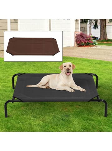 Pawhut Hundebett Grau+Kaffee 110cm x 65cm x 20,5cm