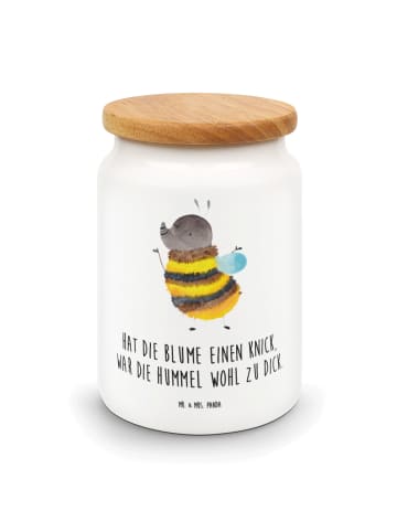 Mr. & Mrs. Panda Kaffeedose Hummel flauschig mit Spruch in Weiß