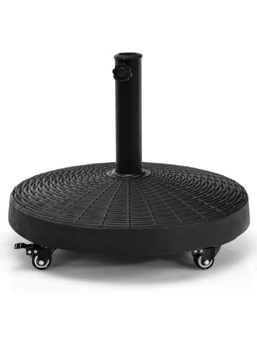 COSTWAY Sonnenschirmständer mit Rollen Φ52cm in Schwarz