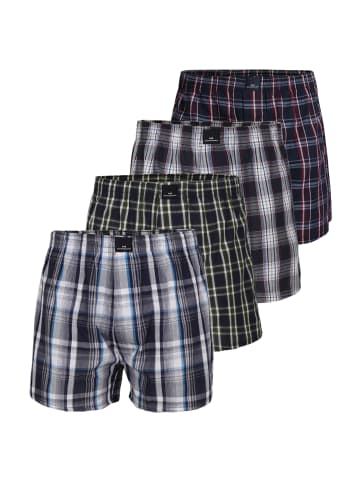 Götzburg Boxershort 4Er Pack Nürnberg in blau-mittel-Karo