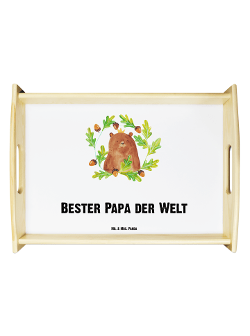 Mr. & Mrs. Panda Tablett Bär König mit Spruch in Weiß