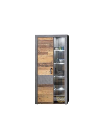 ebuy24 Vitrinenschrank Irina Grau 87 x 34 cm