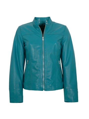 JILANI Lederjacke Lammnappa in Ozeanblau