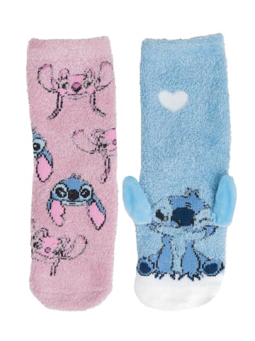Lilo & Stitch Lilo & Stitch 3D ABS Kuschelsocken Stoppersocken Socken (2er Pack) in Mehrfarbig