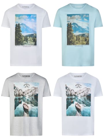 riverso T-Shirt RIVLukas 4er Pack in Mehrfarbig