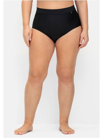 sheego High-Waist-Bikinihose in schwarz