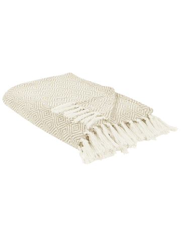 Beliani Tagesdecke TOUTLI in Beige - (W) 200 x (H) 1.25 x (L) 220 cm