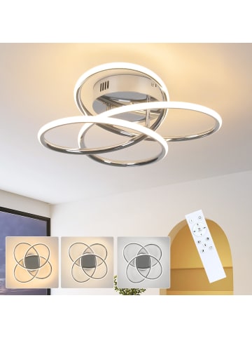 ZMH LED Deckenleuchte in Nickel Dimmbar in Schmetterlingforming Flurlampe L 36CM