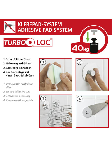 Wenko Turbo-Loc® Seifenspender und Zahnputzbecher in Chrom