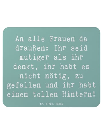 Mr. & Mrs. Panda Mousepad Spruch Mut und Hoffnung mit Spruch in Meeresbrise