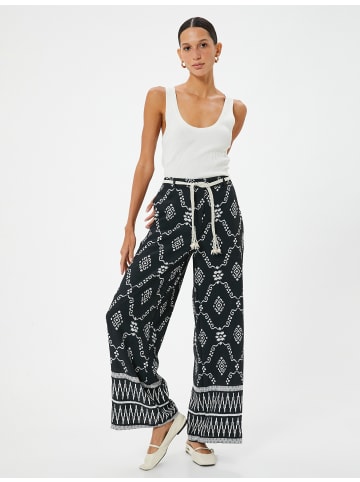 KOTON Hose in Schwarz Gemustert